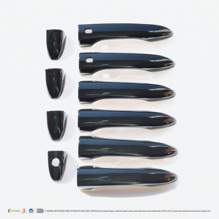 Chrome Delete Gloss Black Door Handle Cover W/ or W/O Smart Key - DH6318BLK