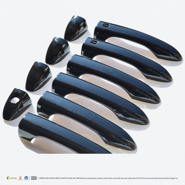 Chrome Delete Gloss Black Door Handle Cover W/ or W/O Smart Key - DH6318BLK