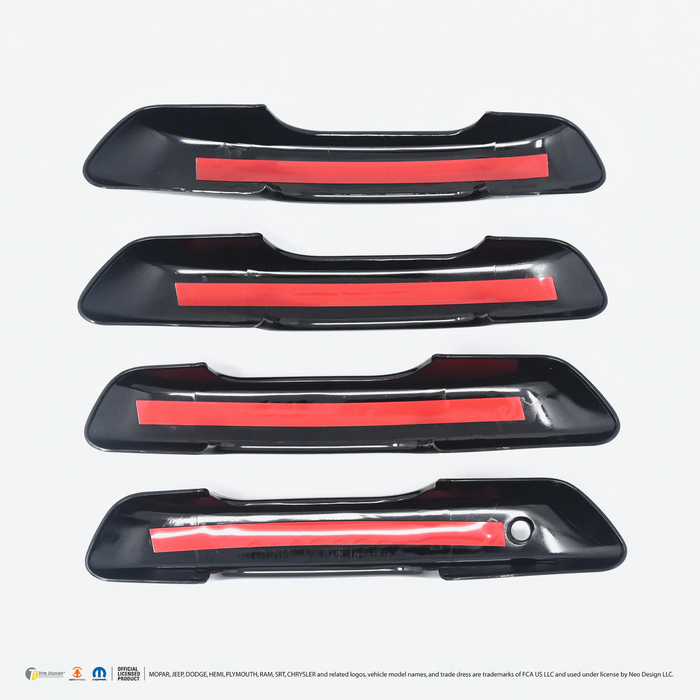 Chrome Delete Gloss Black Door Handle Cover Keyless Sensors - DH6328BLK