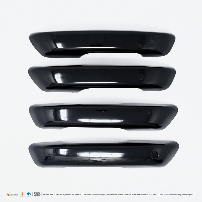 Chrome Delete Gloss Black Door Handle Cover Keyless Sensors - DH6328BLK