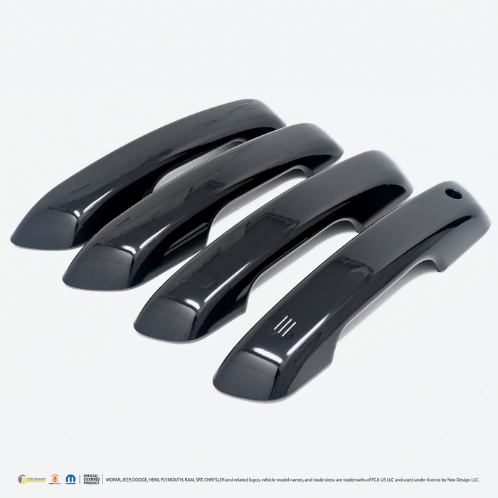 Chrome Delete Gloss Black Door Handle Cover Keyless Sensors - DH6328BLK