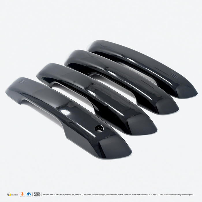 Chrome Delete Gloss Black Door Handle Cover Keyless Sensors - DH6328BLK