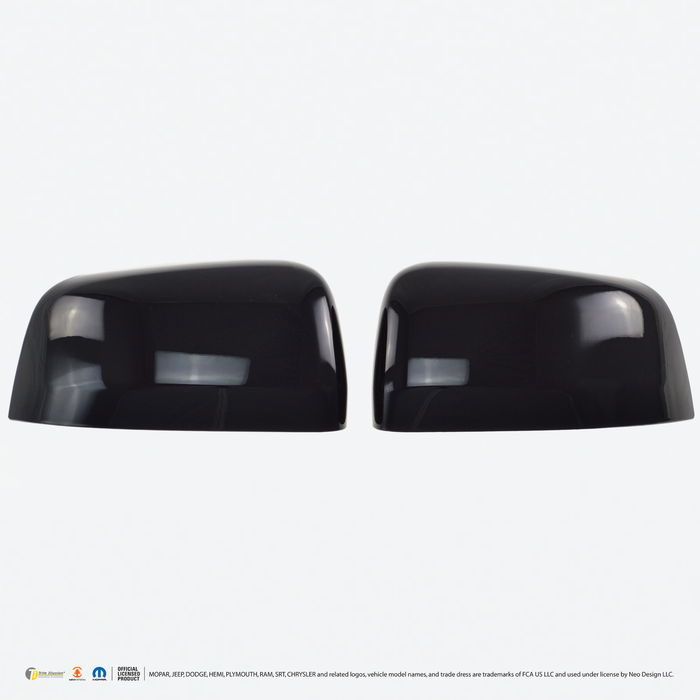 Chrome Delete Gloss Black Mirror Cover Top - MC6187BLK