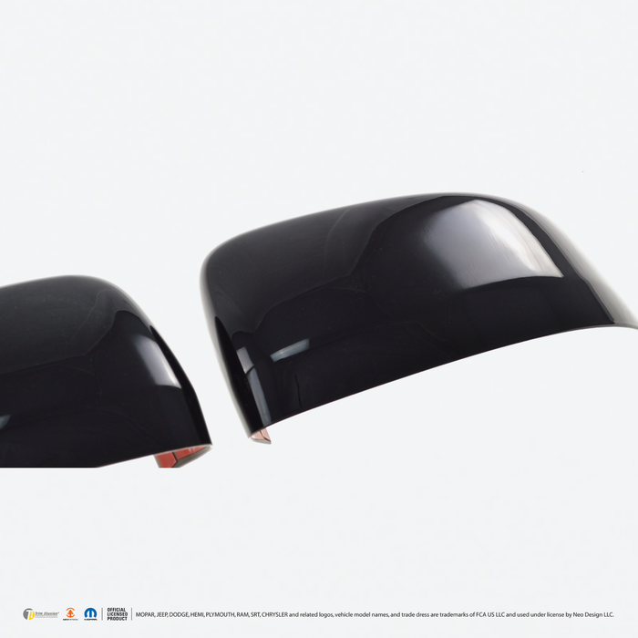 Chrome Delete Gloss Black Mirror Cover Top - MC6187BLK