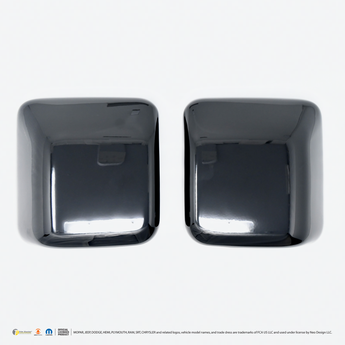 Chrome Delete Gloss Black Mirror Cover No Turn Signal Full - MC6296BLK