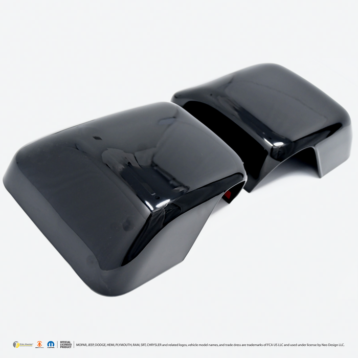 Chrome Delete Gloss Black Mirror Cover No Turn Signal Full - MC6296BLK
