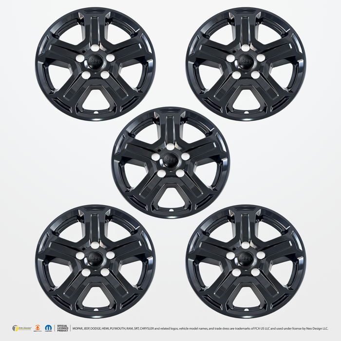 Chrome Delete Gloss Black 17" Wheel Skin Set - WSK706-17BLK