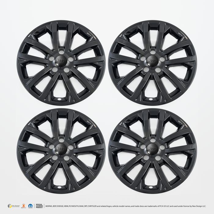 Chrome Delete Gloss Black 17" Wheel Skin Set - WSK709-17BLK