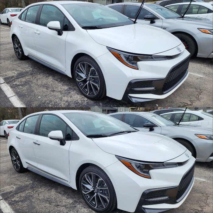Toyota before and after chrome door handles