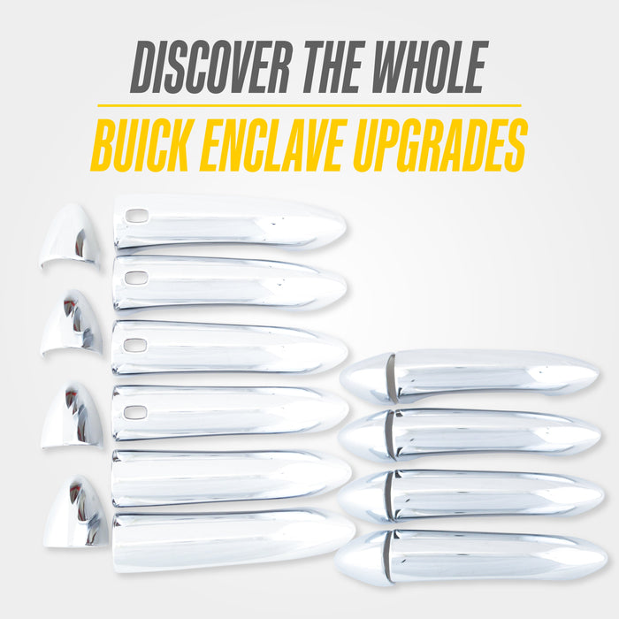 Discover the whole Buick Enclave upgrades: matching Trim Illusion chrome door handle cover sets for 2019 Buick Enclave