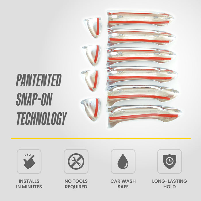 DH302 patented snap-on technology with pre-applied adhesive: installs in minutes, no tools required, car wash safe, long-lasting hold, for 2022 Buick Envision