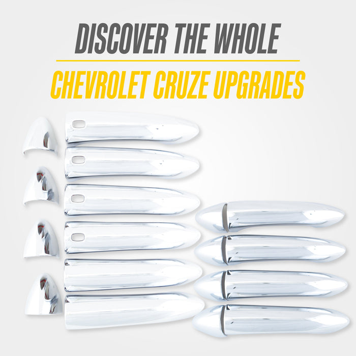 Discover the whole Chevrolet Cruze upgrades: matching Trim Illusion chrome door handle cover sets for 2019 Chevrolet Cruze