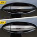 Before and after: factory black door handle vs DH308 chrome door handle cover, fits 2024 Buick Encore GX