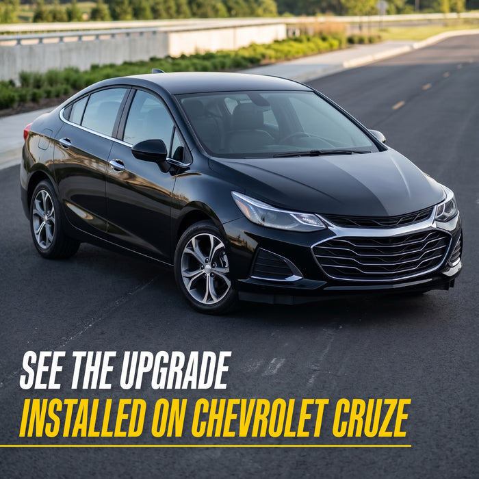 See the upgrade installed on Chevrolet Cruze, DH308 chrome door handle covers fit 2019 Chevrolet Cruze