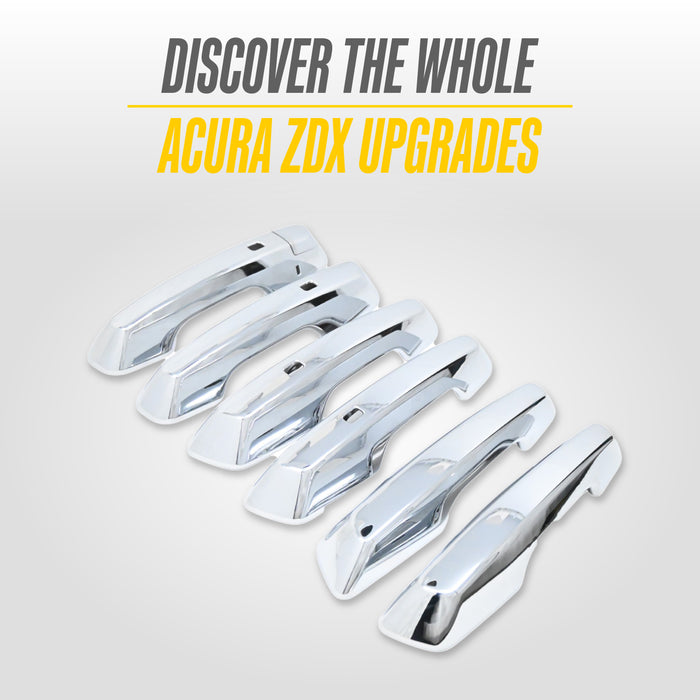 Chrome Door Handle Covers for 2024-2026 Acura Zdx - Durable Automotive Chrome Finish