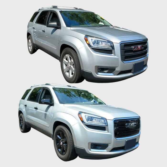 gmc suv before and after chrome delete accessories installed