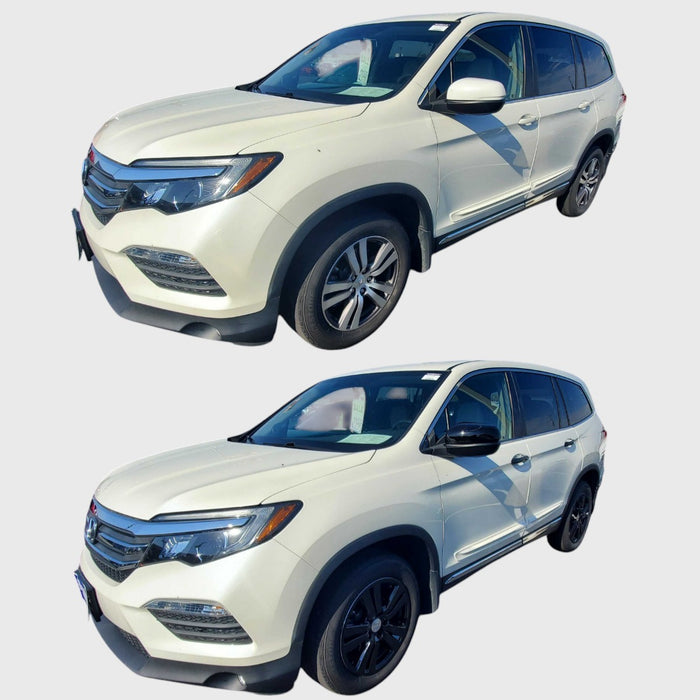 honda pilot before and after chrome delete accessories installed