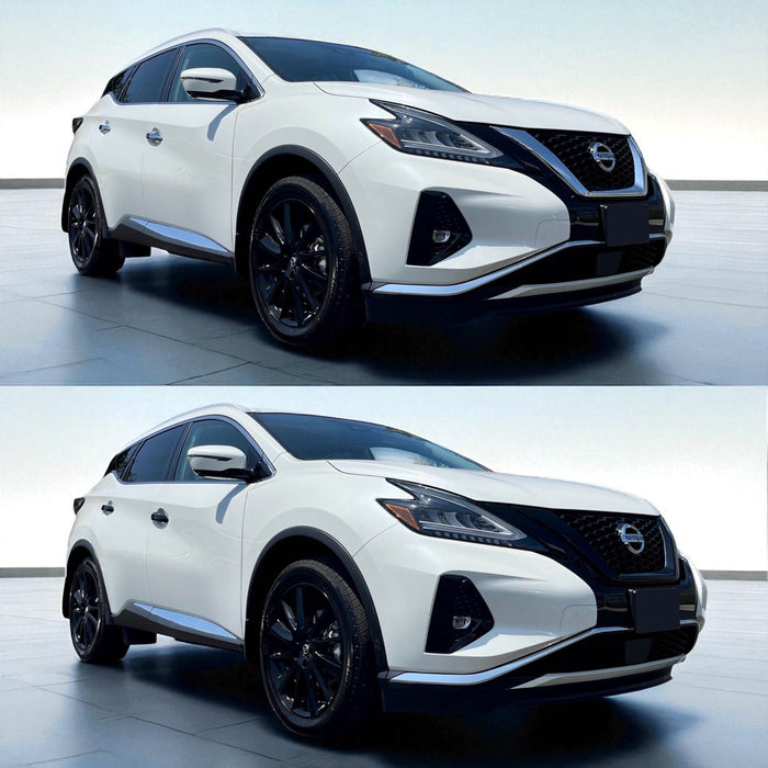 nissan murano before and after chrome accessories installed