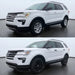 Ford explorer before and after chrome delete wheel skin installed