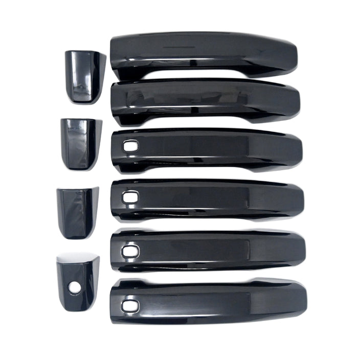 Trim Illusion DH6310BLK Chrome Delete Door Handle Cover for  Chevrolet/GMC 19-26 Silverado, Suburban/Tahoe, Sierra, Yukon/XL, and more. - Snap-on W/Tape Gloss Black ABS Plastic 10 PCS kit US Patented