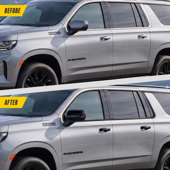 Trim Illusion DH6310BLK Chrome Delete Door Handle Cover for  Chevrolet/GMC 19-26 Silverado, Suburban/Tahoe, Sierra, Yukon/XL, and more. - Snap-on W/Tape Gloss Black ABS Plastic 10 PCS kit US Patented