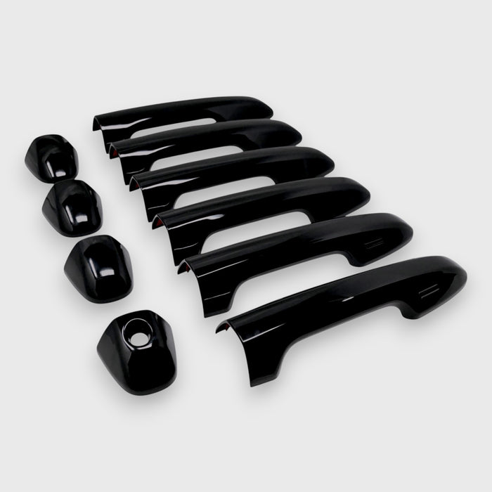 Chrome Delete Gloss Black Door Handle Cover Keyless Sensors - DH6316BLK