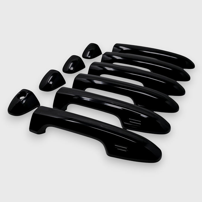 Chrome Delete Gloss Black Door Handle Cover Keyless Sensors - DH6316BLK