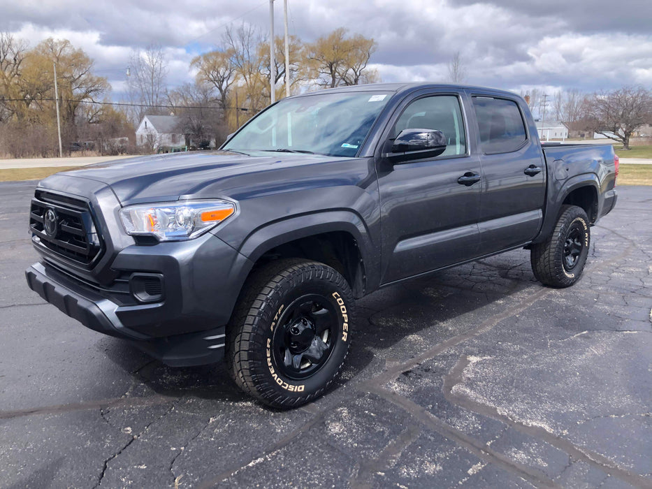Toyota Tacoma before and after chrome delete trim accessories