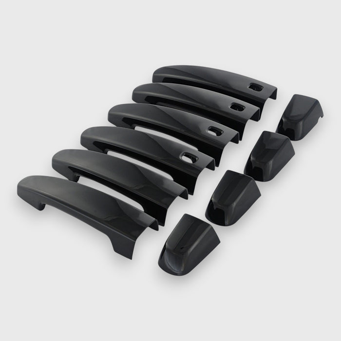 chrome delete black door handle covers side view