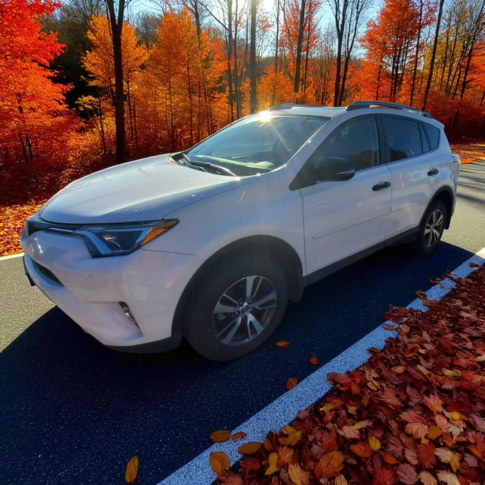 Toyota Rav4 white chrome delete door handle covers installed