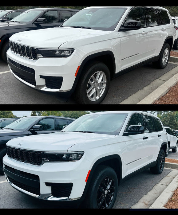 Jeep grand cherokee before and after chrome delete trim accessories