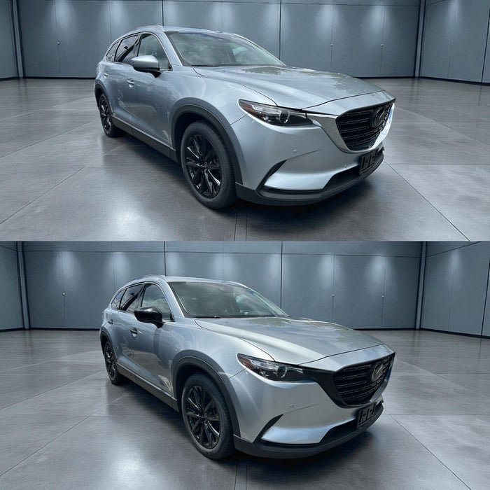Mazda before and after chrome delete trim accessories