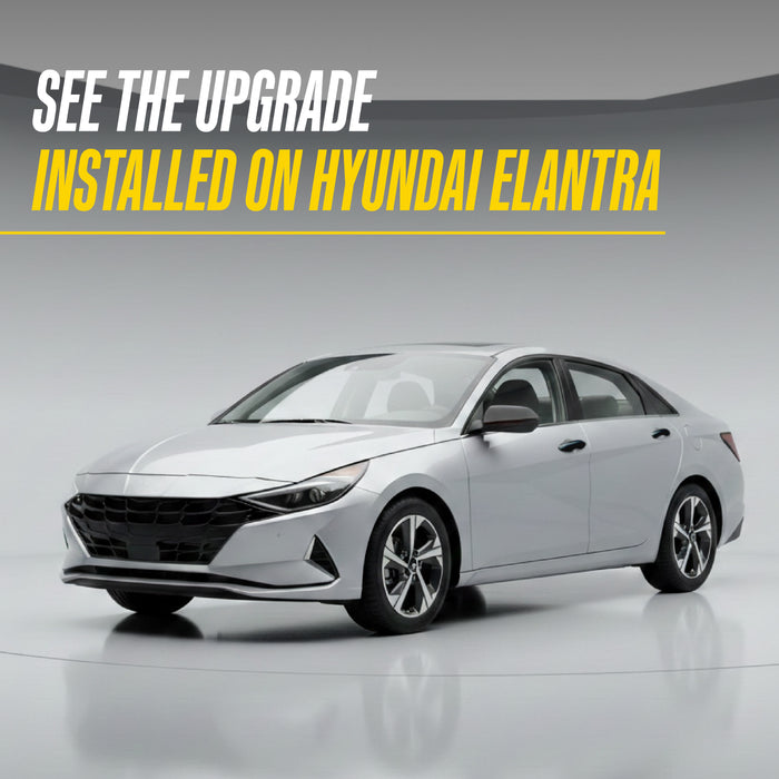 Snap-on Door Handle Covers Compatible, Gloss Black Overlay with Smart Key Cutouts (Front Doors), 8 Piece Set 2021-2026 Hyundai Elantra