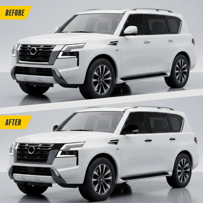 Chrome Delete Door Handles for 2025–2026 Nissan Armada – Gloss Black Blackout Trim Accessory