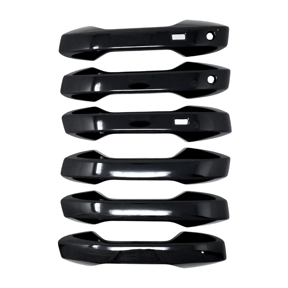 Snap-on Door Handle Covers, Gloss Black Overlay with 2 Smart Key