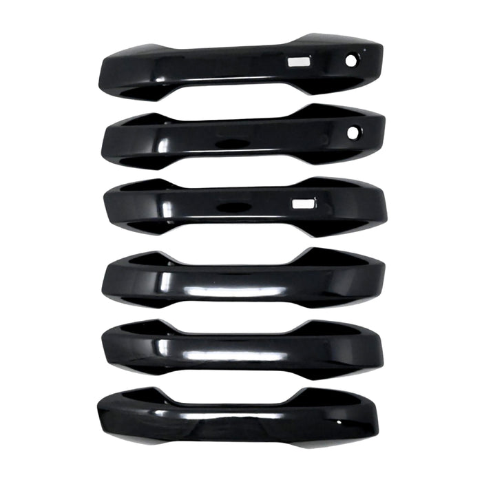 Snap-on Door Handle Covers, Gloss Black Overlay with 2 Smart Key Cutouts, 8 PC - Nissan Kicks  2025-2026 - DH6361BLK