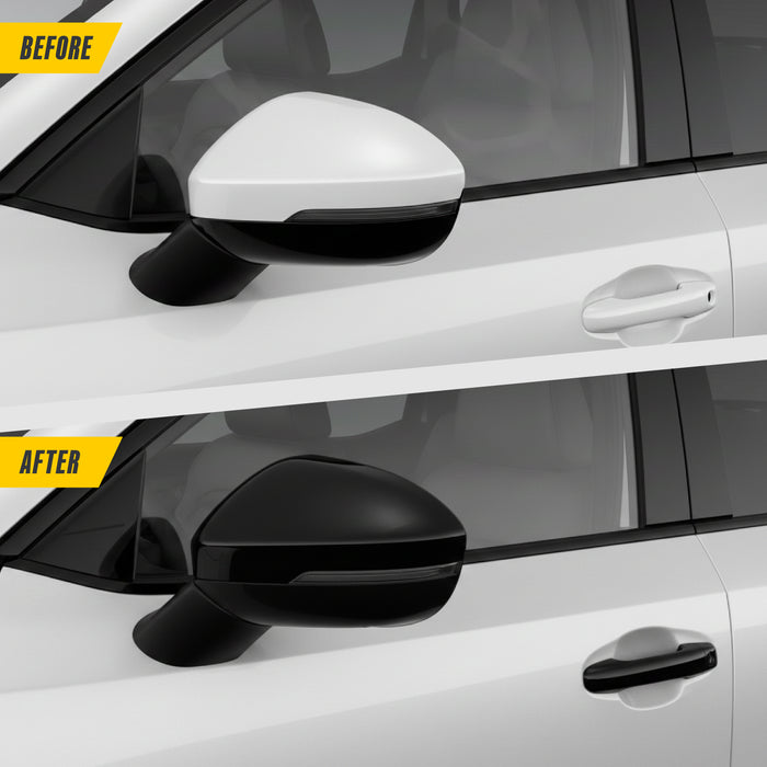 Snap-on Door Handle Covers, Gloss Black Overlay with 2 Smart Key Cutouts, 8 PC - Nissan Kicks  2025-2026 - DH6361BLK