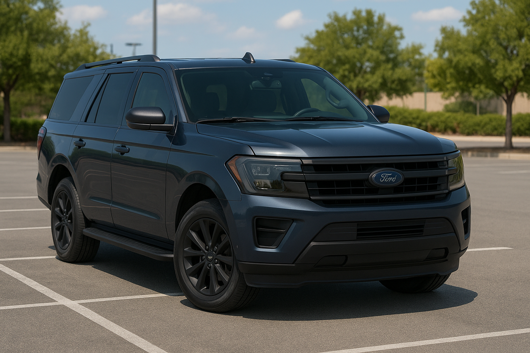 chrome delete Ford Expedition in a parking lot