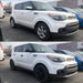 Kia Soul before and after chrome delete trim accessories