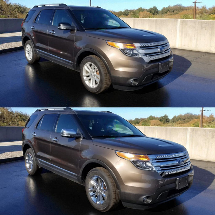 Ford Explorer before and after chrome trim accessories