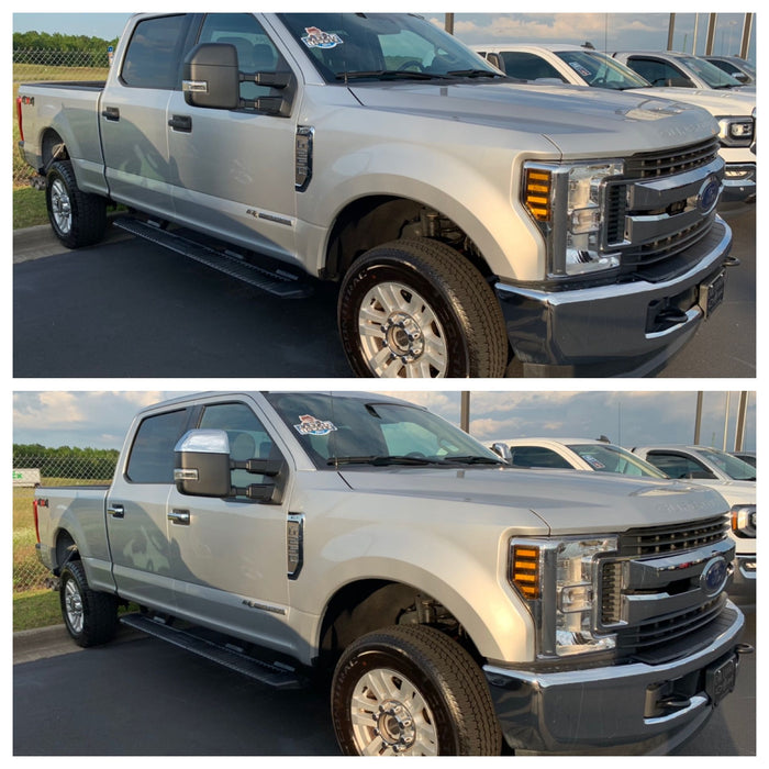 Ford F150 before and after chrome trim accessories