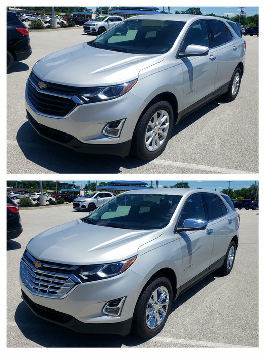 Chevy Equinox before and after chrome trim accessories