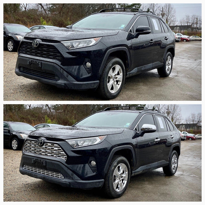 Toyota before and after chrome trim installed