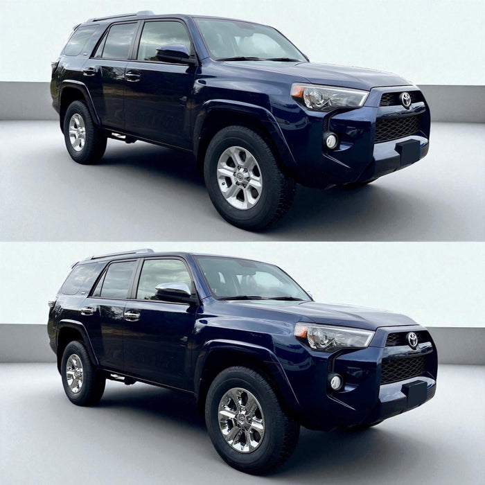 Toyota before and after chrome trim accessories