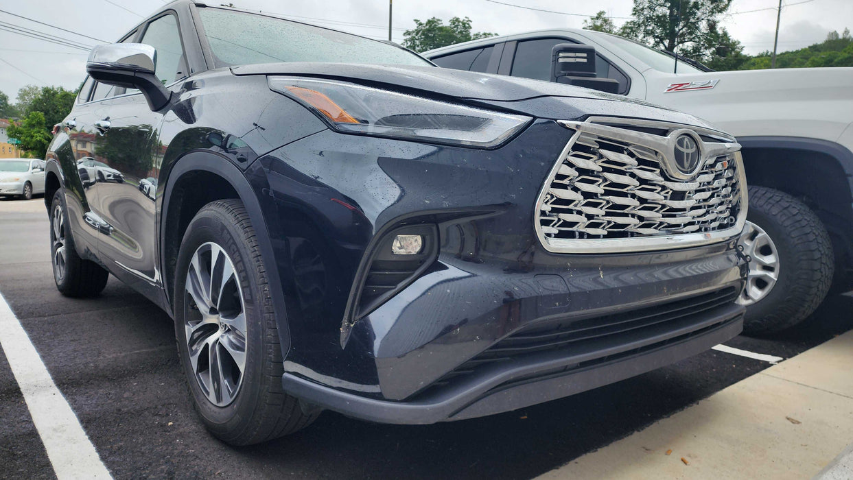 Toyota with chrome trim accessories installed