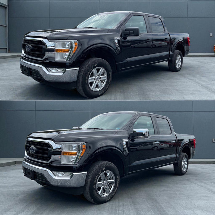 Ford f150 before and after chrome trim installed