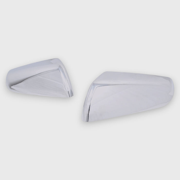 side view of chrome mirror covers