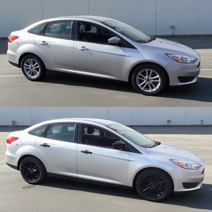 Ford before and after chrome delete trim 