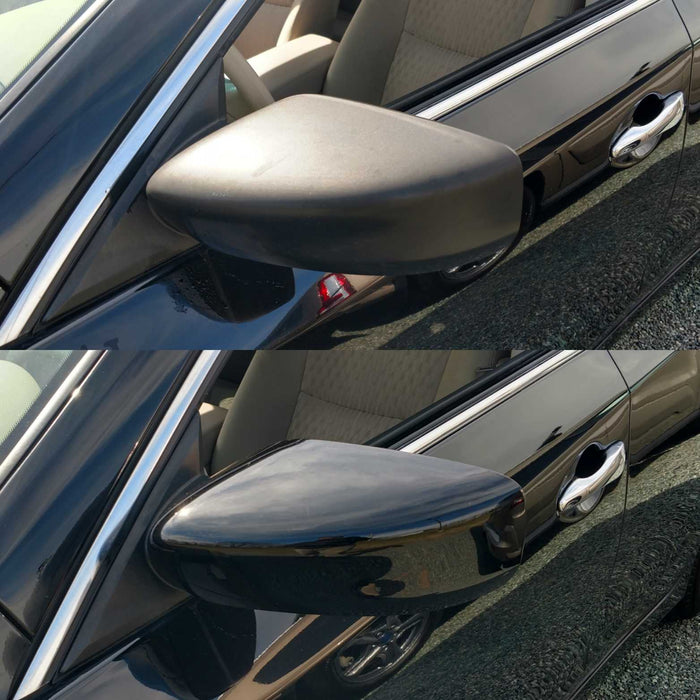 before and after chrome delete mirror cover install
