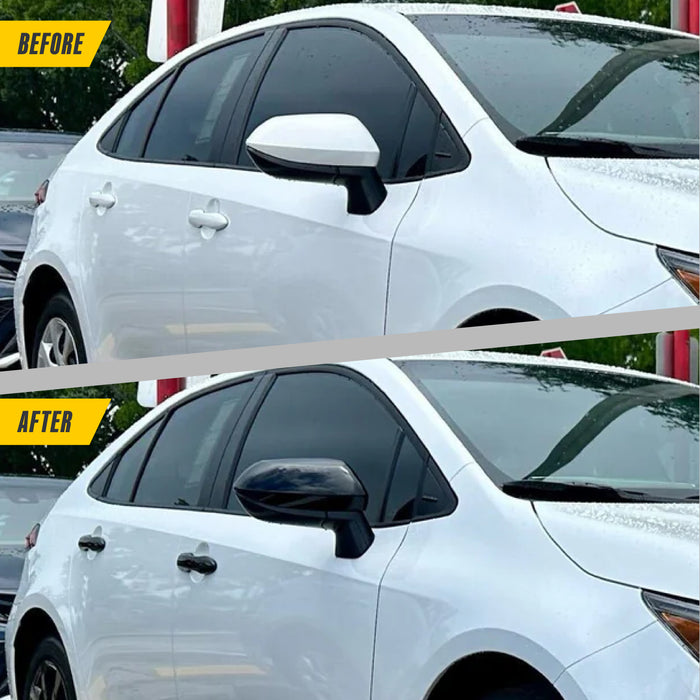 Trim Illusion MC6295BLK Chrome Delete Mirror Cover for 18-20 Toyota Camry | Tape-on Gloss Black ABS Plastic Mirror Cover. 2 PCS kit. U.S. Patented